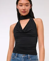 Halter Cowl Scarf Top