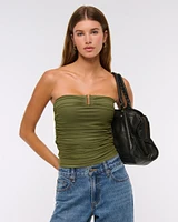Bra-Free Mesh Hardware Tube Top