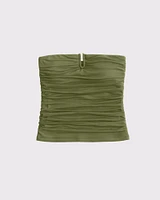 Bra-Free Mesh Hardware Tube Top