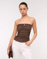 Bra-Free Mesh Hardware Tube Top