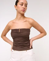 Bra-Free Mesh Hardware Tube Top