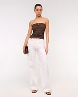 Bra-Free Mesh Hardware Tube Top