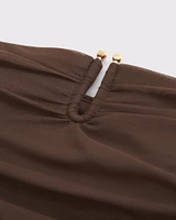 Bra-Free Mesh Hardware Tube Top