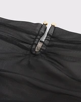Bra-Free Mesh Hardware Tube Top