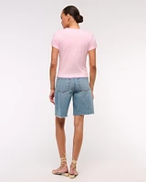Essential Polished Body-Skimming Tee