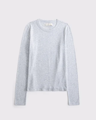 Long-Sleeve Cozy Lounge Knit Tee