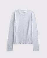 Long-Sleeve Cozy Lounge Knit Tee