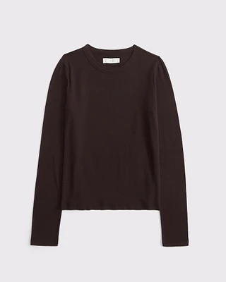 Long-Sleeve Cozy Lounge Knit Tee