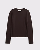 Long-Sleeve Cozy Lounge Knit Tee