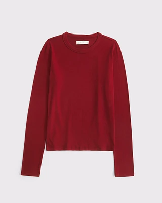 Long-Sleeve Cozy Lounge Knit Tee