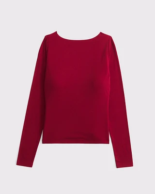 Bra-Free Cowl-Back Hardware Top