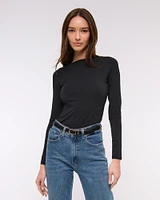 Bra-Free Cowl-Back Hardware Top