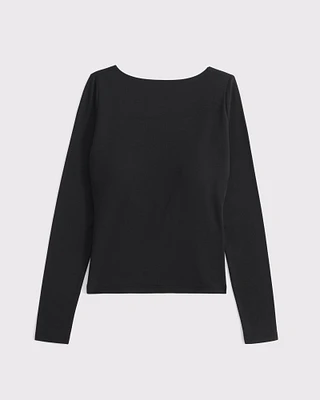 Bra-Free Cowl-Back Hardware Top