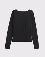 Bra-Free Cowl-Back Hardware Top