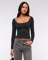 Bra-Free Ruched Babydoll Top