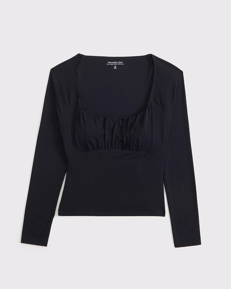 Bra-Free Ruched Babydoll Top