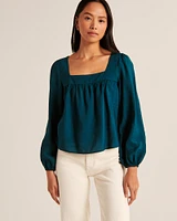 Puff Sleeve Non-Waisted Top