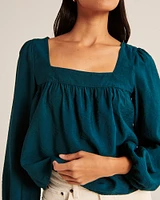 Puff Sleeve Non-Waisted Top