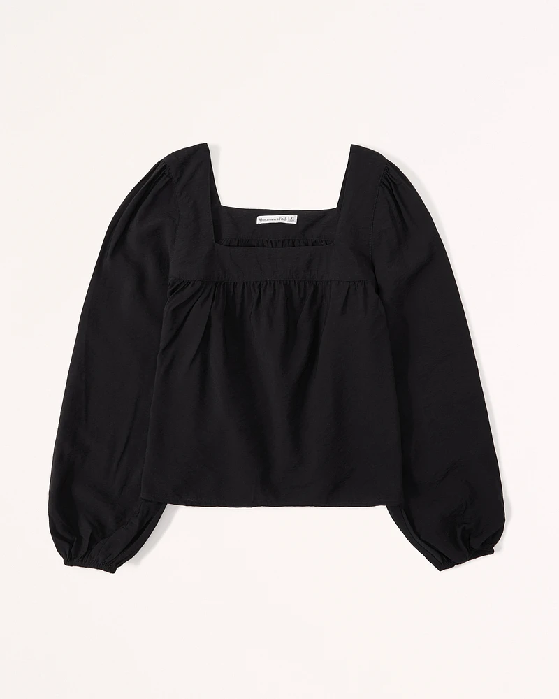 Puff Sleeve Non-Waisted Top