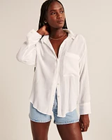 Oversized Crinkle Rayon Textured Shirt