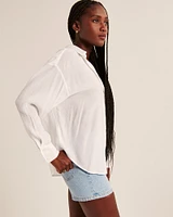 Oversized Crinkle Rayon Textured Shirt