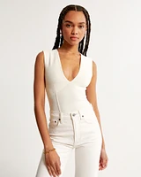 Crepe Plunge Bodysuit