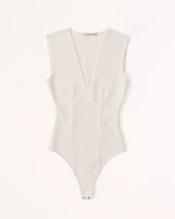 Crepe Plunge Bodysuit