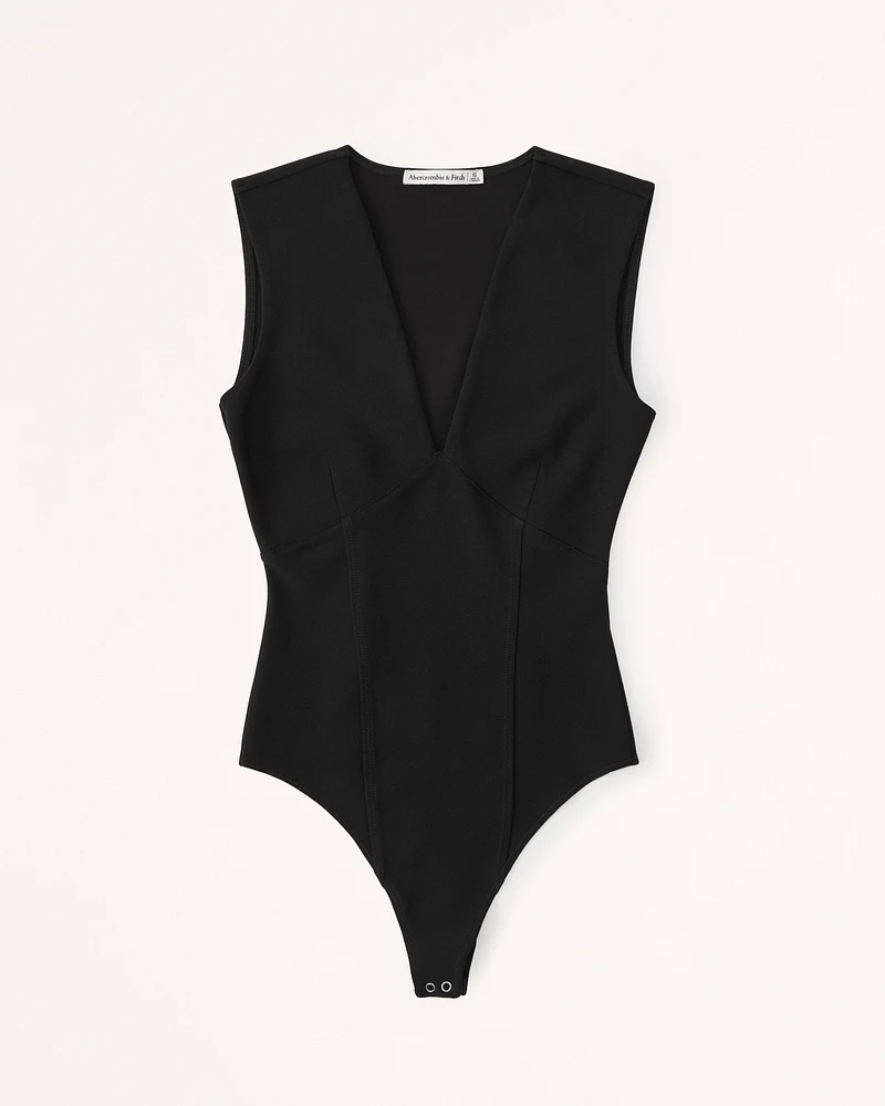 Crepe Plunge Bodysuit