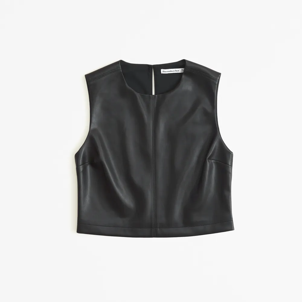 Cut To The Style Faux Leather Crop Top