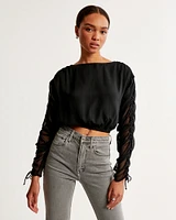 Cinched Dolman Bubble Top