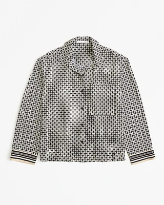 Matte Satin Button-Up Shirt