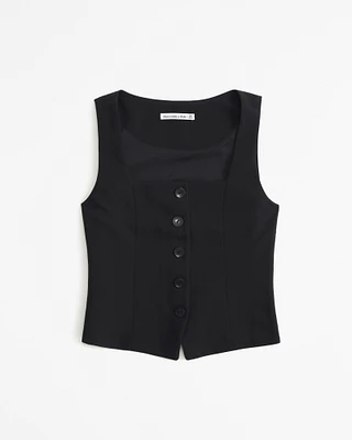 The A&F Mara Tailored Vest Squareneck Set Top