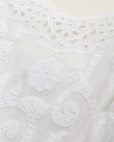 Ruffle Strap Eyelet Set Top