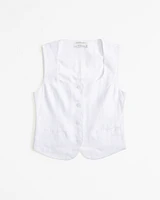 The A&F Mara Premium Linen Vest Set Top