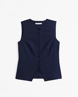 The A&F Mara Linen-Blend Button-Through Vest