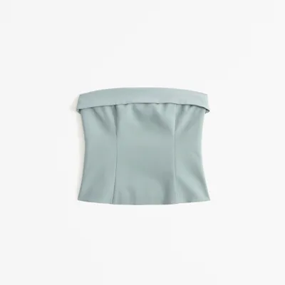 Tailored Strapless Foldover Set Top