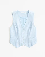 The A&F Mara Tailored Vest V-Neck Set Top