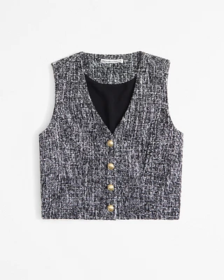 Tweed Vest Set Top