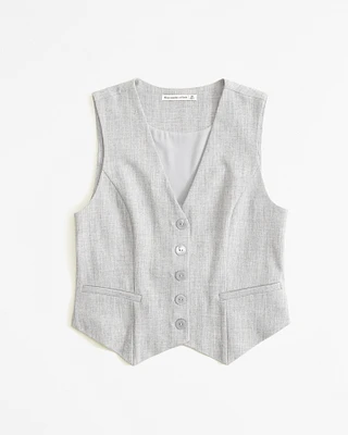 The A&F Mara Tailored Vest V-Neck Set Top