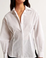 Pintuck Poplin Shirt