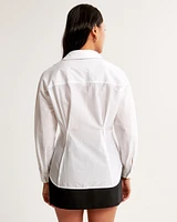 Pintuck Poplin Shirt