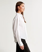 Oversized Flyaway Poplin Shirt