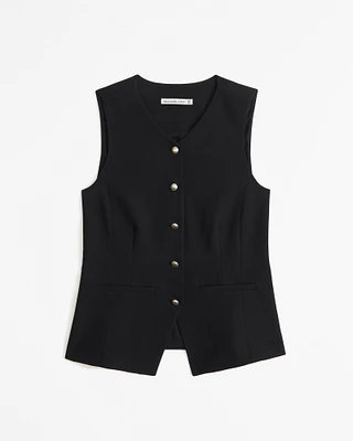 Tailored High-Neck Vest Top