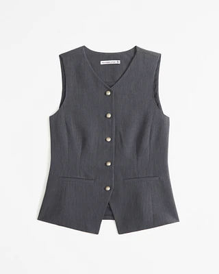 Tailored High-Neck Vest Top