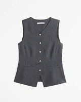 Tailored High-Neck Vest Top