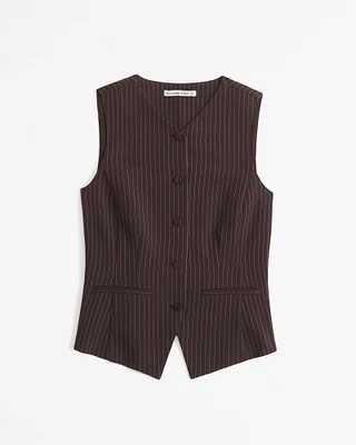 High-Neck Tailored Vest