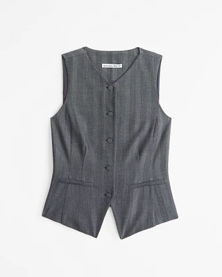 High-Neck Tailored Vest