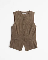 High-Neck Tailored Vest