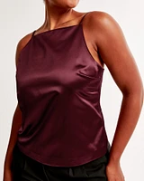 Satin Open-Back Apron Top