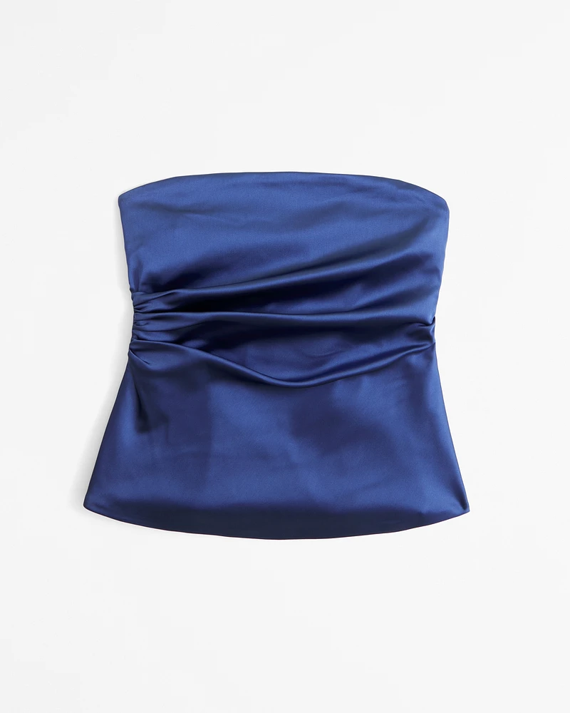 Long-Length Satin Tube Top